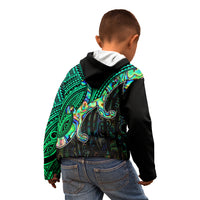 Custom Aotearoa Papua Shell Kid Hoodie Maori Tribal Pattern LT9 - Polynesian Pride