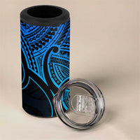 Personalised Aotearoa Papua Shell 4 in 1 Can Cooler Tumbler Blue Polynesian Pacific Tribal LT9 - Polynesian Pride