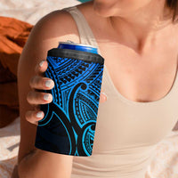 Personalised Aotearoa Papua Shell 4 in 1 Can Cooler Tumbler Blue Polynesian Pacific Tribal LT9 - Polynesian Pride