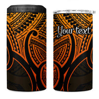 Personalised Aotearoa Papua Shell 4 in 1 Can Cooler Tumbler Gold Polynesian Pacific Tribal LT9 One Size: 16 oz Gold - Polynesian Pride