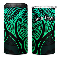 Personalised Aotearoa Papua Shell 4 in 1 Can Cooler Tumbler Green Polynesian Pacific Tribal LT9 One Size: 16 oz Green - Polynesian Pride