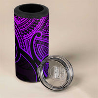 Personalised Aotearoa Papua Shell 4 in 1 Can Cooler Tumbler Purple Polynesian Pacific Tribal LT9 - Polynesian Pride