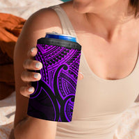 Personalised Aotearoa Papua Shell 4 in 1 Can Cooler Tumbler Purple Polynesian Pacific Tribal LT9 - Polynesian Pride