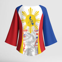 Philippines Flag Day Kimono Sleeve Blouse Filipino Feather Pattern LT9 - Polynesian Pride