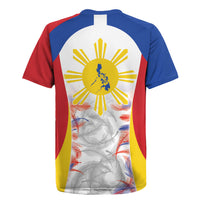 Philippines Flag Day Rugby Jersey Filipino Feather Pattern LT9 - Polynesian Pride