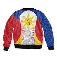 Philippines Flag Day Sleeve Zip Bomber Jacket Filipino Feather Pattern LT9 - Polynesian Pride