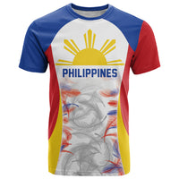 Philippines Flag Day T Shirt Filipino Feather Pattern LT9 White - Polynesian Pride