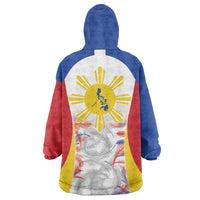 Philippines Flag Day Wearable Blanket Hoodie Filipino Feather Pattern LT9 - Polynesian Pride