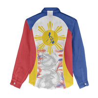 Philippines Flag Day Women Casual Shirt Filipino Feather Pattern LT9 - Polynesian Pride