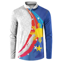 Philippines Flag Day Button Sweatshirt Filipino Pride Shines Bright On Flag Day LT9 White - Polynesian Pride