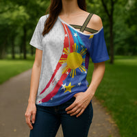 Philippines Flag Day Cross Shoulder Shirt Filipino Pride Shines Bright On Flag Day LT9 - Polynesian Pride