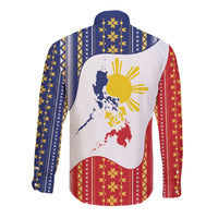 Philippines Flag Day Long Sleeve Button Shirt Filipino Traditional Igorot Tribal Pattern LT9 - Polynesian Pride