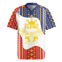 Philippines Flag Day Rugby Jersey Filipino Traditional Igorot Tribal Pattern LT9 White - Polynesian Pride