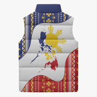 Philippines Flag Day Sleeveless Puffer Jacket Filipino Traditional Igorot Tribal Pattern LT9 - Polynesian Pride