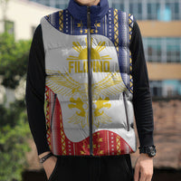 Philippines Flag Day Sleeveless Puffer Jacket Filipino Traditional Igorot Tribal Pattern LT9 - Polynesian Pride