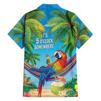 5 Oclock Somewhere Hawaiian Shirt Hawaii Parrots Cocktail Summer Beach Vibe LT9 - Polynesian Pride