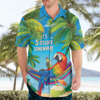 5 Oclock Somewhere Hawaiian Shirt Hawaii Parrots Cocktail Summer Beach Vibe LT9 - Polynesian Pride