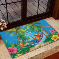 5 Oclock Somewhere Rubber Doormat Hawaii Parrots Cocktail Summer Beach Vibe LT9 - Polynesian Pride
