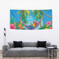 5 Oclock Somewhere Tapestry Hawaii Parrots Cocktail Summer Beach Vibe - Polynesian Pride