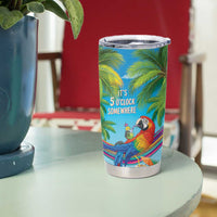 5 Oclock Somewhere Tumbler Cup Hawaii Parrots Cocktail Summer Beach Vibe - Polynesian Pride