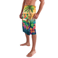 5 Oclock Somewhere Personalized Lavalava Hawaii Parrots Plumeria Summer Vibe - Polynesian Pride
