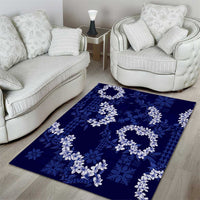 Mokihana Maile and Ilima Leis Area Rug Uliuli Hawaiian Tapa Quilt Pattern - Polynesian Pride