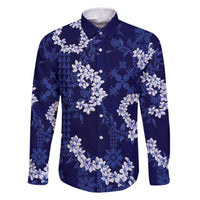 Mokihana Maile and Ilima Leis Family Matching Off Shoulder Short Dress and Hawaiian Shirt Uliuli Hawaiian Tapa Quilt Pattern - Polynesian Pride