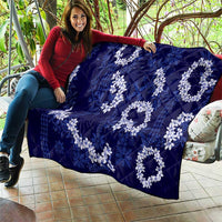 Mokihana Maile and Ilima Leis Quilt Uliuli Hawaiian Tapa Quilt Pattern - Polynesian Pride