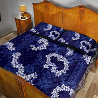 Mokihana Maile and Ilima Leis Quilt Bed Set Uliuli Hawaiian Tapa Quilt Pattern - Polynesian Pride