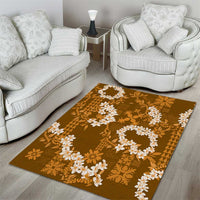 Mokihana Maile and Ilima Leis Area Rug Alani Hawaiian Tapa Quilt Pattern - Polynesian Pride