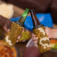 Mokihana Maile and Ilima Leis 4 in 1 Can Cooler Tumbler Alani Hawaiian Tapa Quilt Pattern - Polynesian Pride