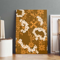Mokihana Maile and Ilima Leis Canvas Wall Art Alani Hawaiian Tapa Quilt Pattern - Polynesian Pride