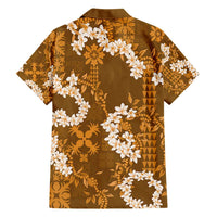 Mokihana Maile and Ilima Leis Hawaiian Shirt Alani Hawaiian Tapa Quilt Pattern - Polynesian Pride