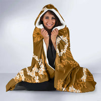 Mokihana Maile and Ilima Leis Hooded Blanket Alani Hawaiian Tapa Quilt Pattern - Polynesian Pride