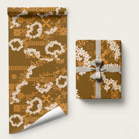 Mokihana Maile and Ilima Leis Wrapping Paper Alani Hawaiian Tapa Quilt Pattern - Polynesian Pride