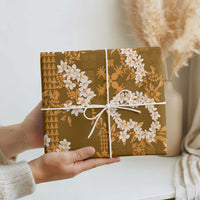 Mokihana Maile and Ilima Leis Wrapping Paper Alani Hawaiian Tapa Quilt Pattern - Polynesian Pride