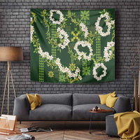 Mokihana Maile and Ilima Leis Tapestry Omaʻomaʻo Hawaiian Tapa Quilt Pattern - Polynesian Pride