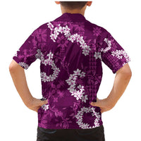 Mokihana Maile and Ilima Leis Family Matching Mermaid Dress and Hawaiian Shirt Akala Hawaiian Tapa Quilt Pattern - Polynesian Pride