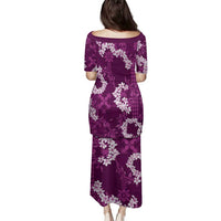 Mokihana Maile and Ilima Leis Family Matching Puletasi and Hawaiian Shirt Akala Hawaiian Tapa Quilt Pattern - Polynesian Pride