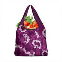 Mokihana Maile and Ilima Leis Grocery Bag Akala Hawaiian Tapa Quilt Pattern - Polynesian Pride
