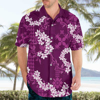 Mokihana Maile and Ilima Leis Hawaiian Shirt Akala Hawaiian Tapa Quilt Pattern - Polynesian Pride