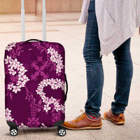 Mokihana Maile and Ilima Leis Luggage Cover Akala Hawaiian Tapa Quilt Pattern - Polynesian Pride