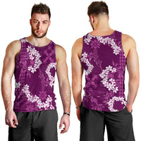 Mokihana Maile and Ilima Leis Men Tank Top Akala Hawaiian Tapa Quilt Pattern - Polynesian Pride