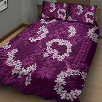 Mokihana Maile and Ilima Leis Quilt Bed Set Akala Hawaiian Tapa Quilt Pattern - Polynesian Pride