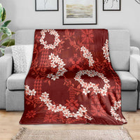 Mokihana Maile and Ilima Leis Blanket Ulaʻula Hawaiian Tapa Quilt Pattern - Polynesian Pride