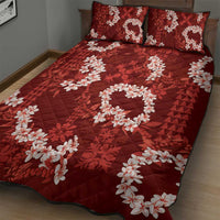 Mokihana Maile and Ilima Leis Quilt Bed Set Ulaʻula Hawaiian Tapa Quilt Pattern - Polynesian Pride