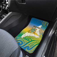Personalised Tuvalu 1978 Independence Day Car Mats Polynesian Plumeria Style LT9 - Polynesian Pride