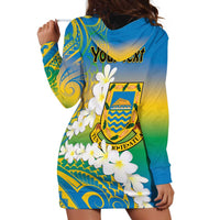 Personalised Tuvalu 1978 Independence Day Hoodie Dress Polynesian Plumeria Style LT9 - Polynesian Pride