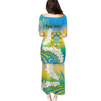 Personalised Tuvalu 1978 Independence Day Puletasi Polynesian Plumeria Style LT9 - Polynesian Pride