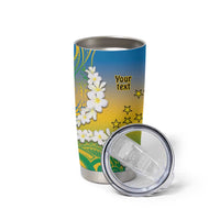 Personalised Tuvalu 1978 Independence Day Tumbler Cup Polynesian Plumeria Style LT9 - Polynesian Pride